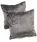 MALIKA Set 2er Kissenbezug Cashmer Touch Fleece Kissenhlle Sofakissen Kopfkissenbezug Kissenbezug Couchkissen, Gre:50 x 50 cm, Designe:GRAU