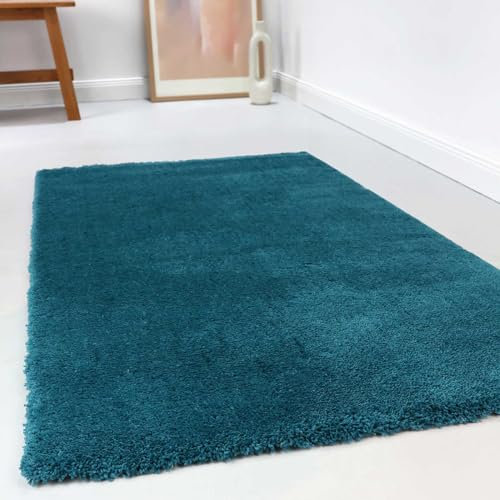 Wecon Home relaxx Hochflorteppich, 70 x 140 cm, Petrol türkis
