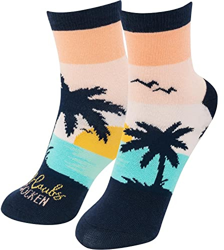 GRUSS & CO Zaubersocken mit Motiv Urlaub | Damensocken, Größe 36-40 | Geschenk für Sie, lustiges Geschenk | 48167
