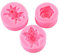 Set mit 3 Blumenformen aus Silikon für Kerzen, Seife, Rose, Lilien, Kuchen, Dekoration, Fondant, Schokolade, Süßigkeiten, Backform für Geburtstag, Hochzeit, Party, handgefertigt, Ton, Basteln,