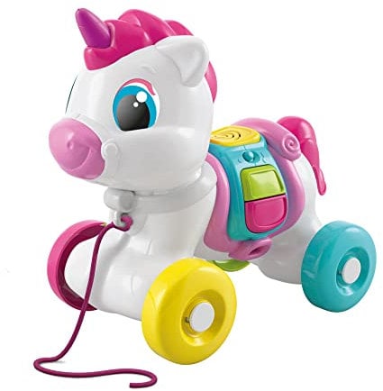 Clementoni Baby Baby Unicornio Siempre Conmigo, Trainable para Niños 6-36 Meses, Estimula al Recién Nacido en los Primeros Pasos, Centro de actividades para la primera infancia para aprender números y