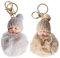 Porte-clefs Mignon Sommeil BéBés Moelleux Dormir Bébé Poupée Porte Clés Mini Porte Clés Voiture Poupée Peluche Super Doux Boule de Cheveux Peluche Trousseau Dames Sac à Main (Couleur sombre)