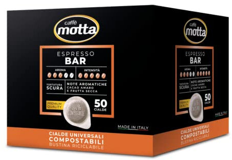 CAFFE' MOTTA Cialde ESE 44 mm nuova miscela Espresso Bar - 50/100/200 Cialde Compostabili (200)