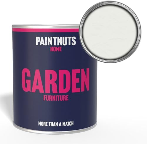 Paintnuts Garden Furniture Paint - RAL-9003 - SIGNAL WHITE Gloss 1 Litre Tin