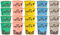 100 gobelets en papier 75 ml en carton biodégradable pour boissons chaudes et froides, café, orge, thé, eau grain de café (bleu clair, 100)