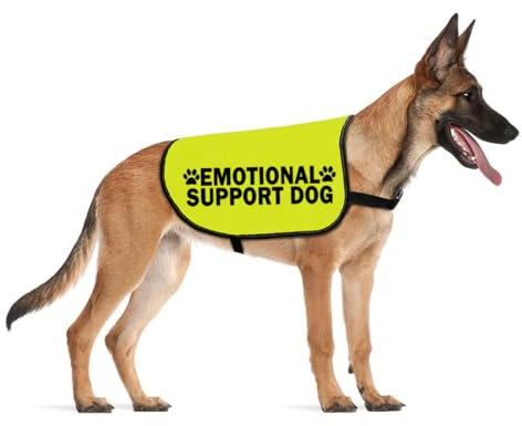 Hundeweste mit emotionaler Unterstützung, ESA-Service, Hunde, Spazierengehen, Slogan, Warnweste (Emotional Large)