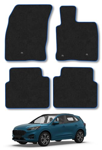 Fits Ford Kuga (2020+) Car mats Compatible Accessories Carpet Blue Trim