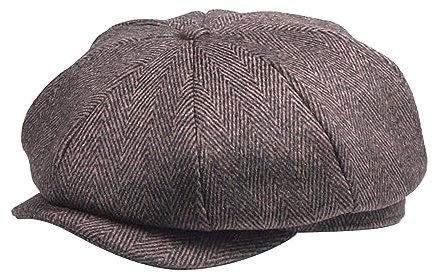 Gefomuofe Barett Schirmmütze Gatsby Schiebermützen Baumwolle Mischung Klassisch Baskenmütze Beiläufig Newsboy Flat Cap Herren Frauen Zeitungsjunge Hüte mit Schnalle Einstellbar