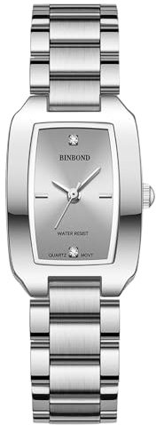 Avaner Uhren Damen Quadratisches Gehäuse: Quarz Armbanduhr mit Diamant Zifferblatt Edelstahlarmband wasserdichte Damenuhr Abnehmbares Armband Casual Business Uhr für Frauen