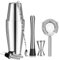 FoldTier Set da 8 shaker da cocktail Boston professionale, regalo da bar, con shaker Martini in acciaio inox da 510,3 g, 793,8 g, miscelatore, pestello, colino, misurino, cucchiaio di miscelazione per