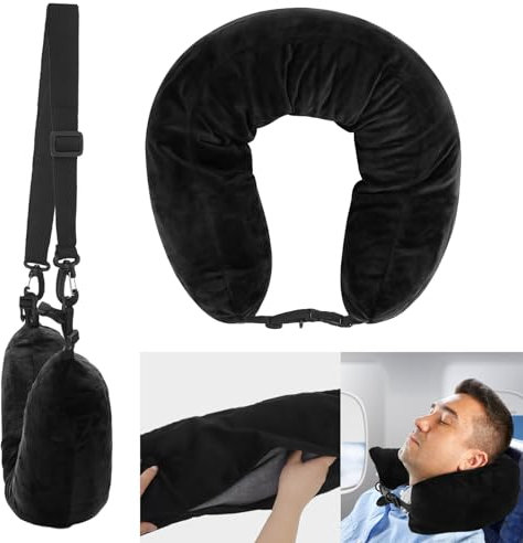 Erzekrim Cuscino da Viaggio Riempibile con Vestiti Peluche Cuscino Cervicale da Viaggio Multifunzionale Cuscino da Viaggio a Forma di Tubo per Viaggiare in Auto o in Aereo, Senza Riempitivo