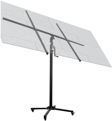 Drei-in-1-Trockenbau-Heber, max. Höhe 3 m, Plattenheber, 50 kg Tragkraft, Hebebügel, Hebebühne mit elektrischer Hammerhalterung, abschließbare Räder