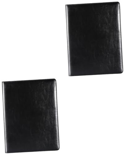 SEWACC 2St multifunktionaler Aktenordner Klemmbretter mit Aufbewahrung Geschäftsordner Ordner mit Taschen a4 Ordner pu-Dateiordner pu-Ordner