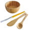 HLYYCC Face Mask Mixing Bowl Set Bamboo 4 Pieces DIY Face Tools for Skin Care Bentonite Clay Mixing Bowl with Face Mask Bowl Spatula Spoon Brush Applicator