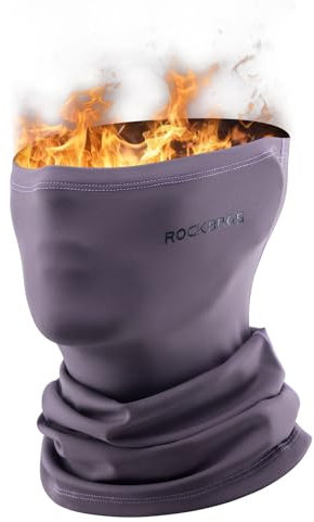 ROCKBROS Multifunktionstuch Fleece Halbe Sturmhaube Weich Gesichtsmaske Elastisch Schlauchschal Halstuch Maske für Fahrrad Motorrad Laufen Wandern Herren Damen Winddicht Bandanas