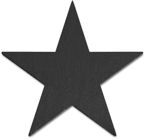 mtb more energy Schiefertafel Schiefer Schild Platte [1 Stück] - 18x17cm - Stern - DIY - zum selbst Beschriften oder Gravieren für Geschenke, Basteln, Haushalt, Garten