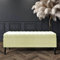 Safar Striped Ottoman Storage Bench, End of Bed Bench with Legs, Entryway Bench with Storage, Shoe Storage Ottoman Box, Rectangle Storage Footstool (Cream Velvet, 4ft6 (137x40x50)CM)