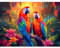 Bowetile 5D Diamond Painting Bilder, Diamant Painting Papagei, Tier Diamond Painting Set für Erwachsene Kinder, Komplettes DIY Diamond Art Malen Stickset, Kreuzstichbilder für Wohnkultur 40x30 cm