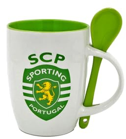 Beyond Happy Sporting Lisbon CP Official Crest Ceramic Mug & Spoon Gift Set