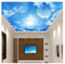 Peintures murales personnalisées paysage 3D ciel bleu et nuages blancs pour chambre à coucher 200 cm x 140 cm
