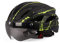 Helm Fahrradhelm für Erwachsene Männer Frauen Schutzhelm mit Magnetischem Visier (Grün schwarz)