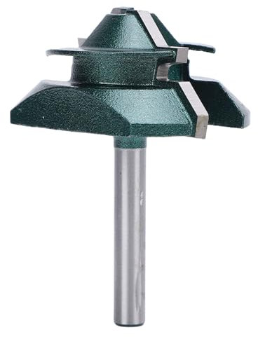 45-Grad-Sperr-Gehrungsfräser, 6-mm-Schaft-Fräser mit Anti-Kickback-Design, Holzbearbeitungs-Fräser-Verbindungsfräser für Holzbearbeitungs-Schwalbenschwanzverbindungen, Handwerk