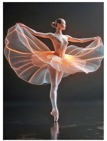 DCIDBEI 5D Diamant Peinture Ballet 30x40cm Diamond Painting Ballerine Diamond Painting Fille de Ballet Peinture par Numéros Danseuse DIY Mosaïque Tableau Diamant Adulte Belle et élégante