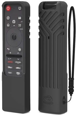 Funda de silicona para LG MR25GA Magic Remote (serie OLED 2025 C5 B5 G5 M5), antigolpes y antideslizante, carcasa protectora con agarre para mando a distancia LG Smart TV (negro)