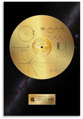 Voyager 1 Goldene Schallplatte (1) Weltraum-Poster, Büro, Raumdekoration, kosmischer Sternenhimmel, Wandkunst-Poster für Wanddekoration, 30 x 45 cm