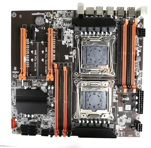 X99 Dual CPU Motherboard for I7 E5 LGA2011-v3,8* DDR4 2133/2400/2800Mhz, Gaming GbE LAN(ATX,NVMe & NGFF M.2),USB 3.0,6*SATA,2*PCIE_16X/ Soft Routing Board