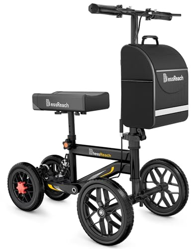 BlessReach All Terrain Knee Walker Scooter for Adults for Foot Injuries