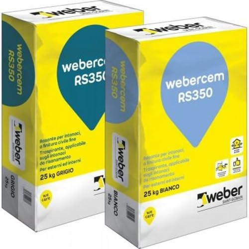 Rasante a finitura civile fine Weber Cem RS350 bianco 25kg