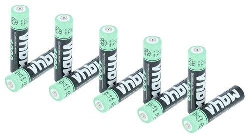 vhbw Akkus AAA, 10 Stück kompatibel mit Audioline Bullet 200, 582 - Akkuzellen, 1000 mAh, 1,2 V, NiMH