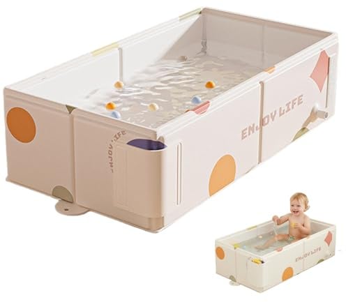 Baignoire pliable pour bébé, baignoire pliable pour bébé avec support ergonomique pour nouveau-né à tout-petit, portable peu encombrante, portable pour kaki