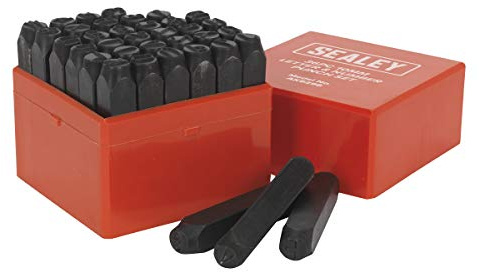 Sealey AK8298 Letter & Number Punch Set 36 Piece Set 10mm