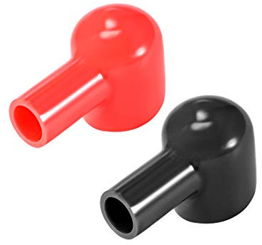 sourcing map Battery Terminal Insulating Rubber Protector Covers for 20mm Terminal 10mm Cable Red Black 1 Pair