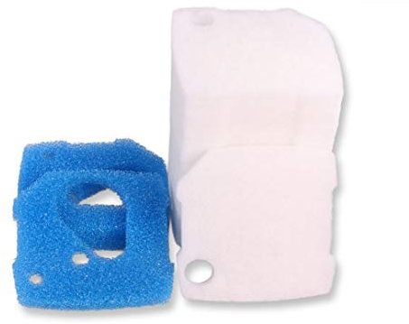 INGVIEE Compatible Mousse Filtrant Coussins de Ouate pour Eheim Professionel 4+ 250/250T/350/350T/600 et Pro 4e+ 350 (12x Blanc, 3X Bleu)