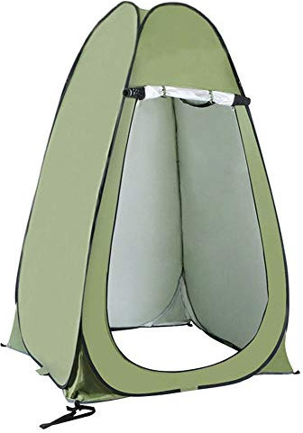 FJROnline 1 Person Dusche Privatsphäre WC-Zelt Wasserdicht Auto Pop Up Zelt 190,5 cm Tragbarer Rucksack Shelter Vordach für Camping Picknick Angeln Strand WC Dusche, grün