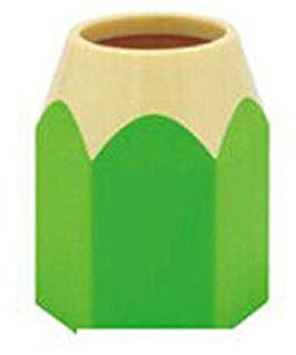 tooloflife Pot à crayons en forme de crayon de couleur, porte-stylo, organiseur de bureau, gobelet pour stylos et autres ustensiles Vert