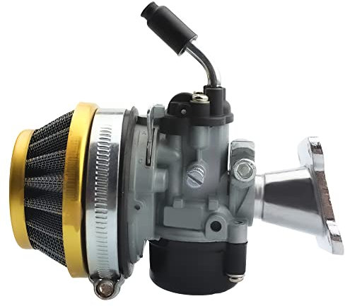 WOOSTAR 19mm Carburatore con Filtro Dell'aria Guarnizione Assemblaggio Sostituzione per 2 Tempi 47cc 49cc Chopper Quad ATV Mini Pocket Bike Oro