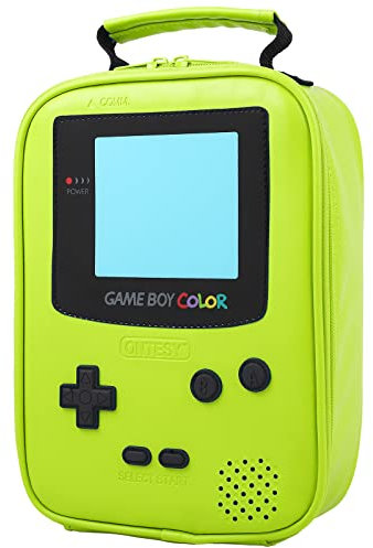 ONTESY Game Lunch Bag for Kids Waterproof Leather Mini Cooler Reusable Thermal Insulated Bento Box Container Cute for Boys Girls Toddlers Teens Men Women to School Work Picnic (Green)