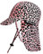 weVSwe - Bebé Protección Solar Sombrero para El Sol Tapa con Solapa Protección para El Cuello Correa Ajustable para La Barbilla Sombrero De Playa Transpirable Leopardo Rosa 0-6 Meses
