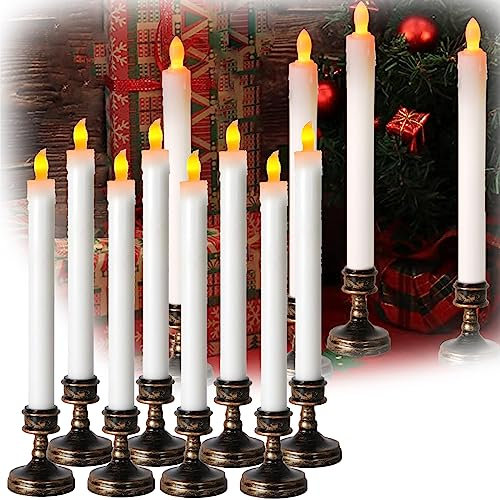 LED Kerzenlichter, 8 STÜCKE Dekorative Kerzen LED Flammenlose Kerze Blinkende LED Flammenlose Kerze mit Flackereffekt Warmweiß Immer an/Flackernde Dekoration für Halloween Weihnachten Ostern Hochzeit