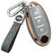 HIBEYO Coque de clé de Voiture Intelligente pour Nissan Qashqai Juke X-Trail Micra Murano Infiniti Porte-clés A (Gris Bleu)