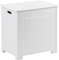 Taylor & Brown Wooden Bathroom Laundry Cabinet Storage Cupboard Chest Bin Wooden Basket Unit, White 51cm x 40cm x 51cm