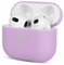 Mocarheri Custodia in Silicone Compatibile con AirPods 3, Ultra Sottile in Premium Silicone per Airpods 3 Custodia Cover Custodia protettiva in silicone antiurto, LED Frontale Visibile, Viola