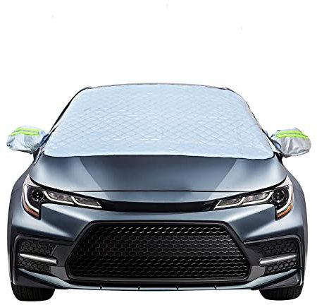 Frontscheibenabdeckung Auto, Magnetischer Schneeschutz Abdeckung Winters Fixierung Faltbare Abnehmbare Auto Abdeckung für die gegen Schnee, EIS, Frost, Staub, Sonne (148 * 116cm)