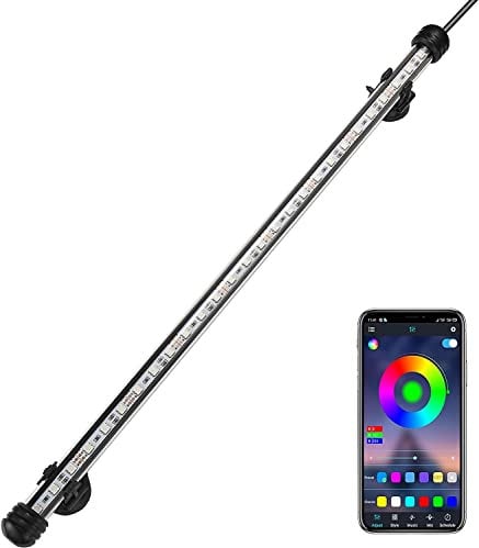 GreenSun Aquarium Lampe, LED Aquarium Beleuchtung, Aquarium Licht mit APP Fernbedienung,Aquarium LED Lampe RGB Farbwechsel zum Beleuchten von Aquarienpflanzen DIY Vollspektralfarbe Zeitkontrolle 48cm