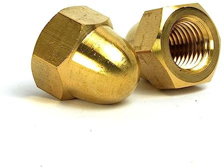 (8mm) M8 Dome Nuts Hex Head Cap Nuts Brass - DIN 1587 - (Pack of 1pcs)
