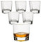 gouveo 6er Set Whisky-Gläser 250 ml Crystal - Whisky-Set Gläser im leicht eckigen Design - Trinkgläser für Scotch, Cognac, Branntwein - Geschenkset für Männer und Whisky-Liebhaber